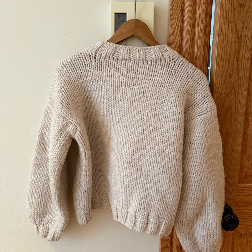Minimum Cream Chunky Knit Crew Neck Sweater - Picture 3 of 3